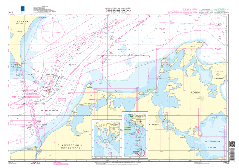 Nautical Chart 2300 Gedser bis Arkona