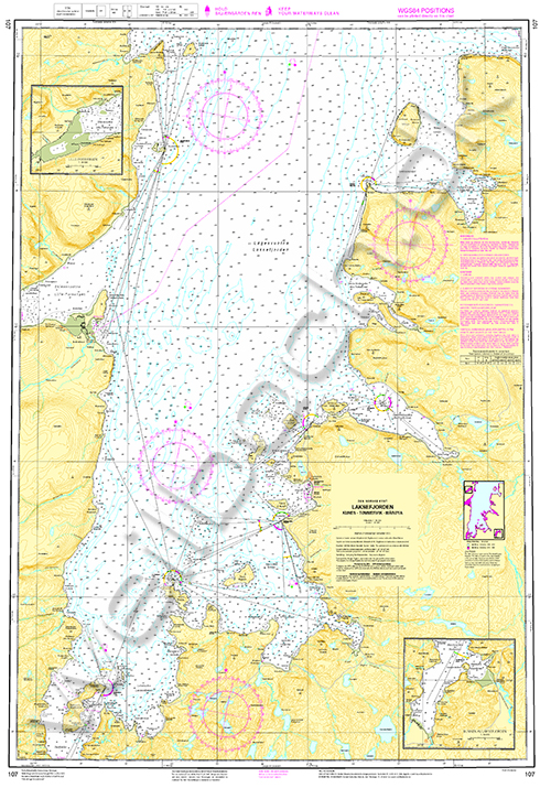 Nautical Chart 107 Laksefjorden, Kunes - Tømmervik