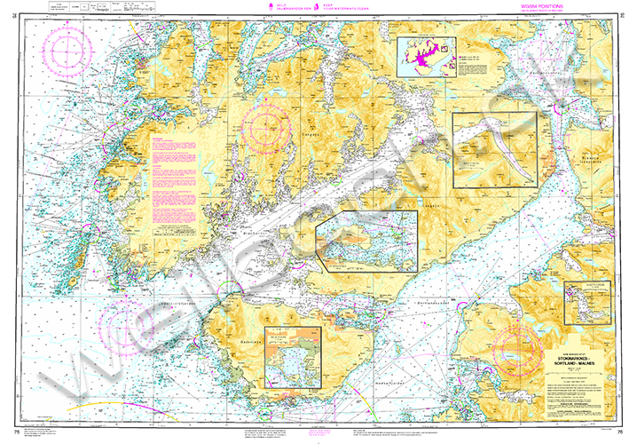 Nautical Chart 76 Stokm.-Sortland-Malnes