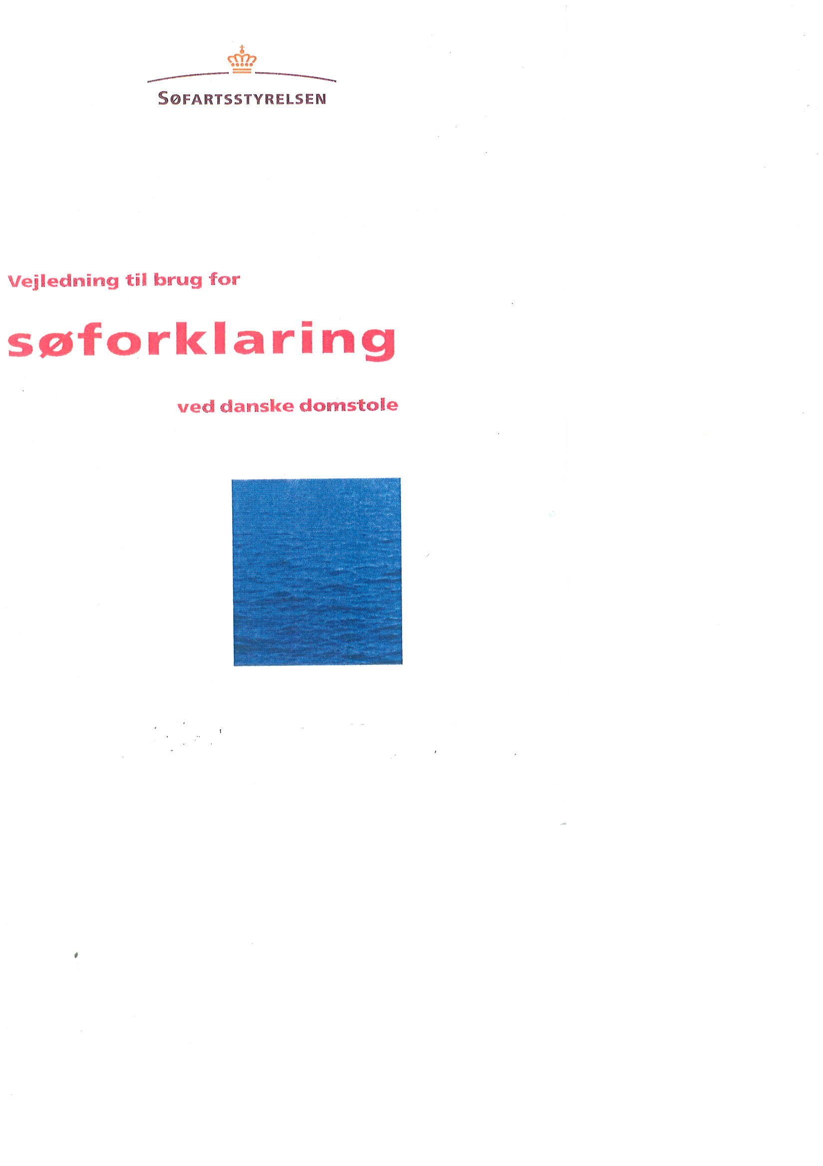 Søforklaring, Vejledning I